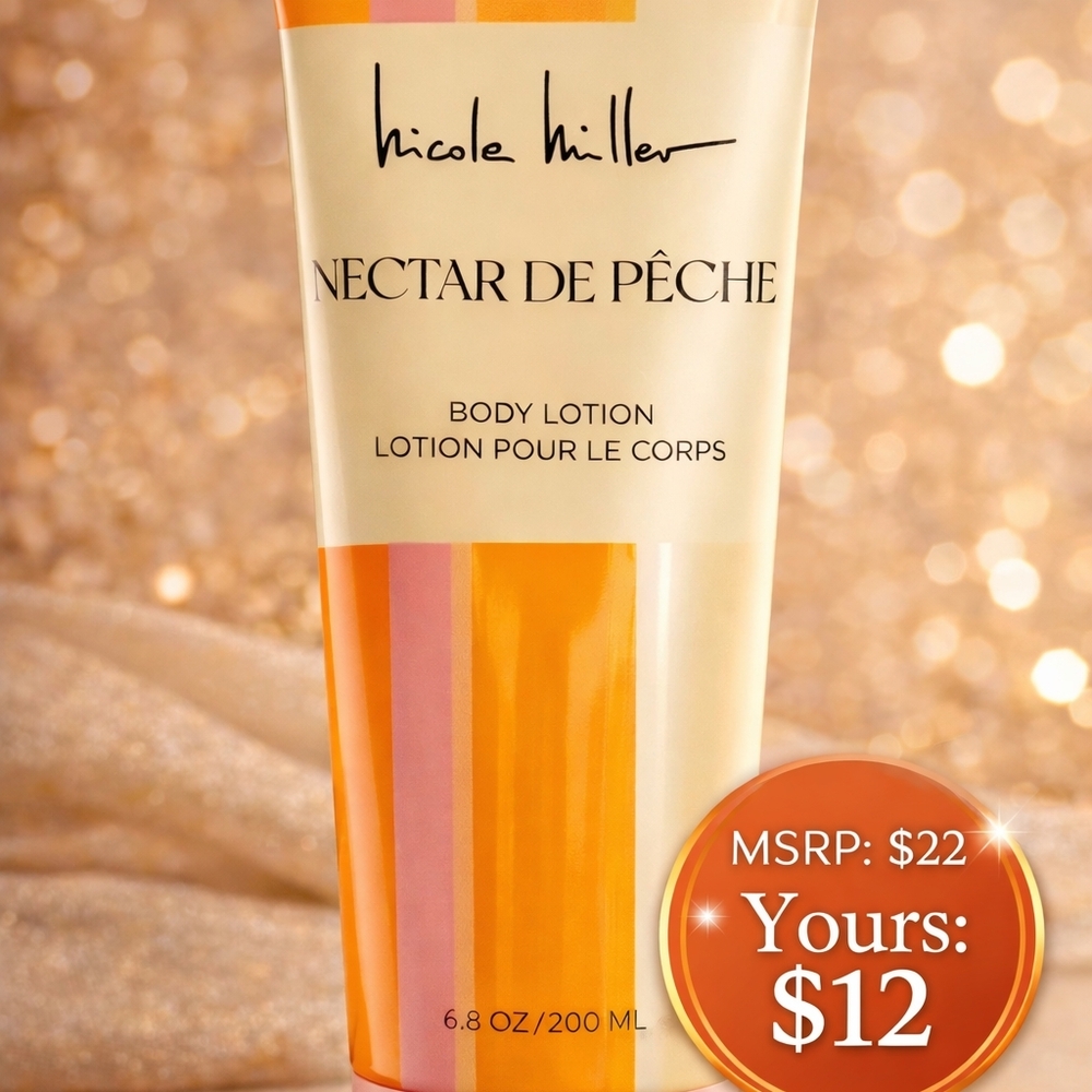 Nicole Miller Nectar de Pêche Body Lotion - Peach and Pink